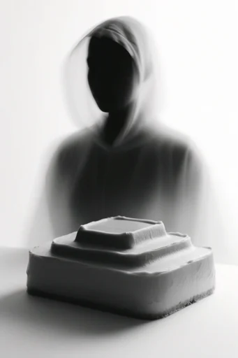 Minimalist Noir Monochrome style reference image — introspective mood