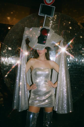 Prismatic Nocturnal Glamour style reference image — prismatic chromatic aberration