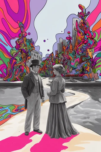 Psychedelic Neoclassical Pop style reference image — neoclassical surrealism