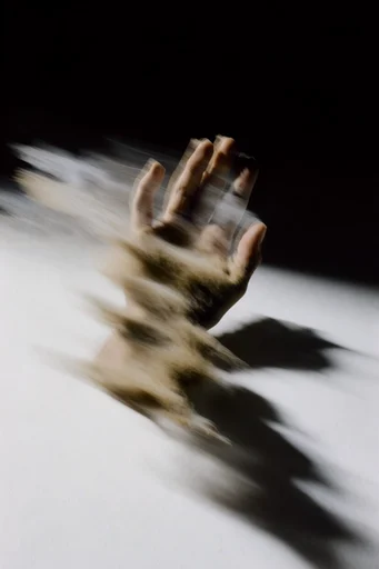 Ethereal Chiaroscuro Motion style reference image — minimalist studio background
