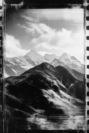 Haunting Analog Noir style reference image — high-contrast monochrome