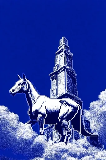Cobalt Digital Noir style reference image — dithered stipple texture
