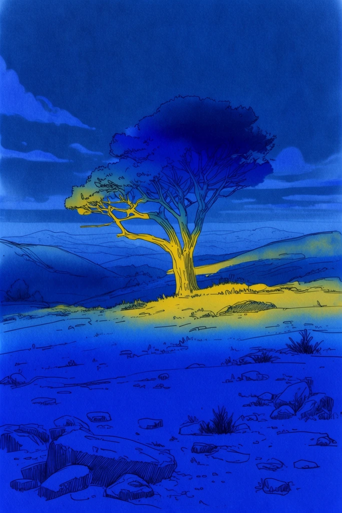 Nocturnal Graphic Surrealism style AI image example 2