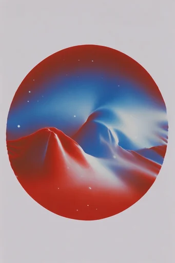 Chromatic Thermal Surrealism style AI image example 2
