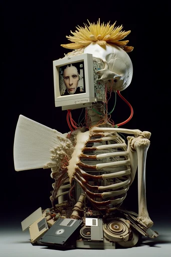 Biomechanical Cybernetic Synthesis moodboard — generate AI images in this style