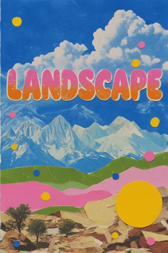 Nostalgic Pop Collage style reference image — bold primary colors