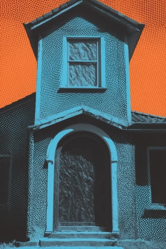 Textured Halftone Pop style AI image example 4