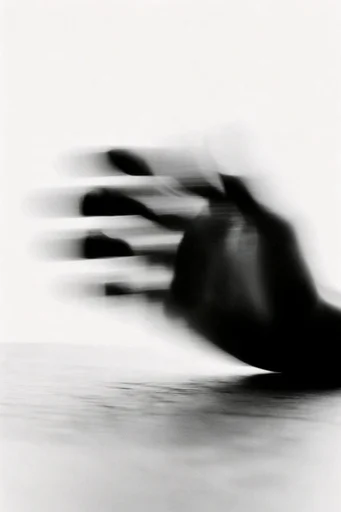 Spectral Motion Noir style reference image — high-contrast monochrome