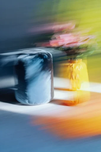 Kinetic Sun-Drenched Motion style reference image — panning shot