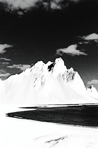 Gritty Monochromatic Noir style reference image — high-contrast black and white