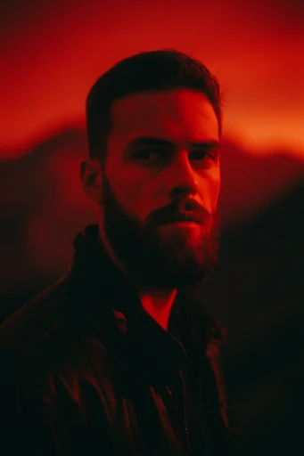 Cinematic Crimson Noir style reference image — cinematic noir