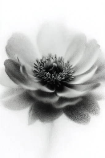 Ethereal Monochrome Grain style reference image — atmospheric noise