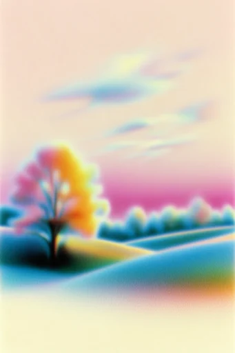 Chromatic Thermal Dreamscape style reference image — soft-focus airbrush texture