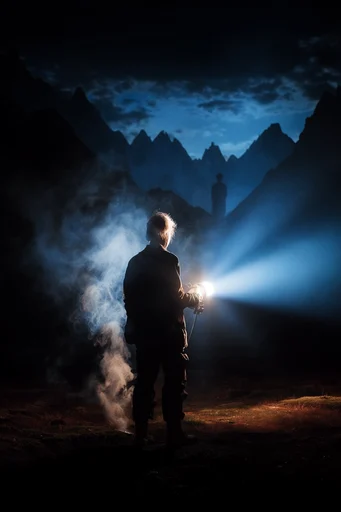 Cinematic Nocturnal Noir style reference image — high-contrast noir