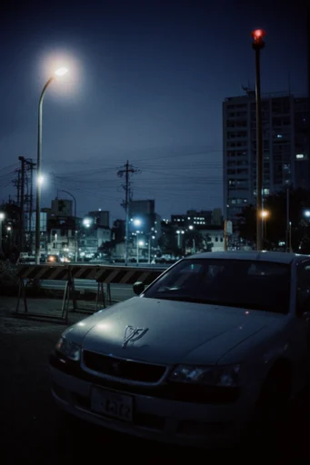 Nocturnal Liminal Analog style reference image — 35mm film grain