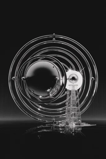 Monochrome Spectral Science style reference image — vintage scientific plate