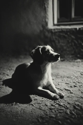 Cinematic Chiaroscuro Noir style reference image — cinematic monochrome portraiture