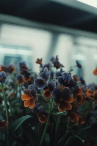 Cinematic Transit Melancholy style reference image — fluorescent lighting