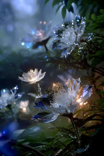 Ethereal Crystalline Luminescence style reference image — soft bokeh