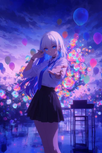 Vibrant Anime Dreamscapes style reference image — whimsical surrealism