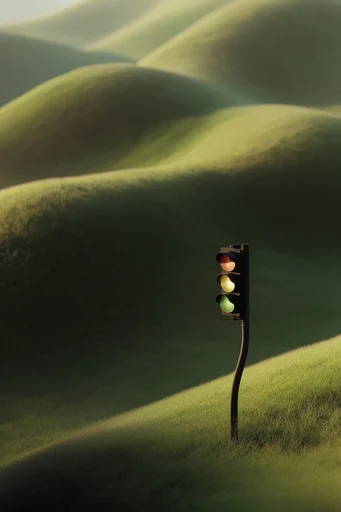 Velvet Surreal Landscapes style reference image — velvety moss terrain