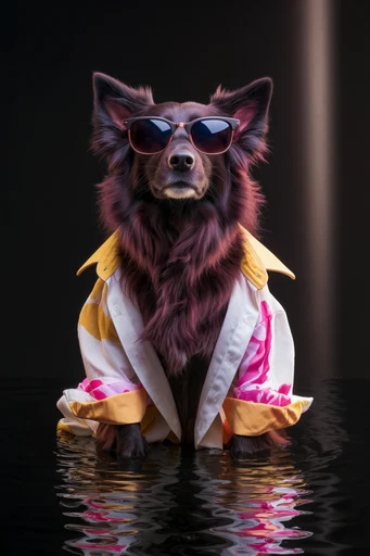 Luminous Dark Ritualism style reference image — reflective dark surfaces