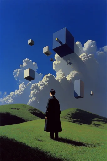 Surrealist Cobalt Horizon moodboard — generate AI images in this style