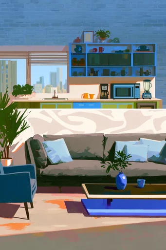 Graphic Urban Luminism style reference image — bold graphic shapes