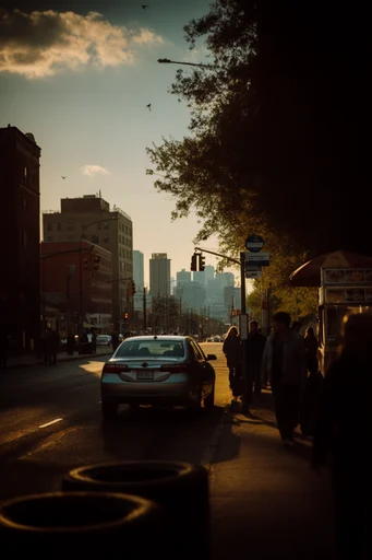 Cinematic Golden Noir style reference image — cinematic chiaroscuro