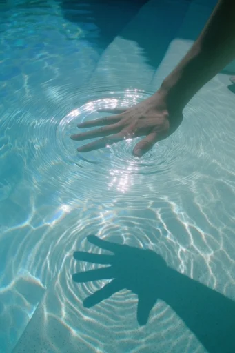 Luminous Aquatic Minimalism style reference image — turquoise pool water