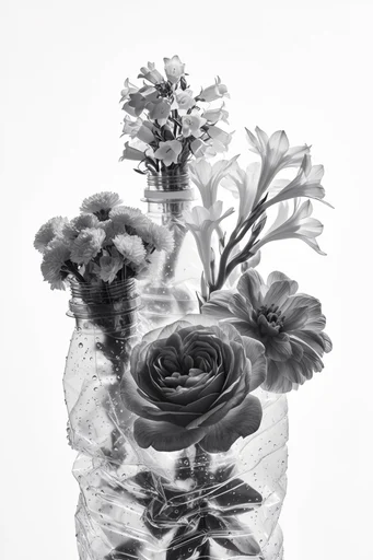 Visceral Monochrome Texture style reference image — surrealist confinement