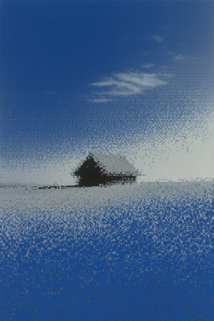 Glitch-Infused Digital Constructivism style AI image example 2
