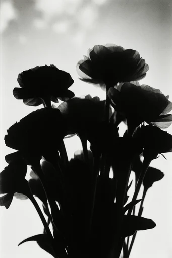 Gritty Monochrome Noir style reference image — graphic screenprint style