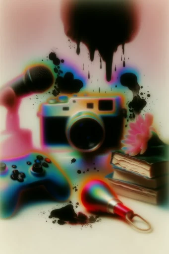 Neon Aura Surrealism style reference image — neon airbrush