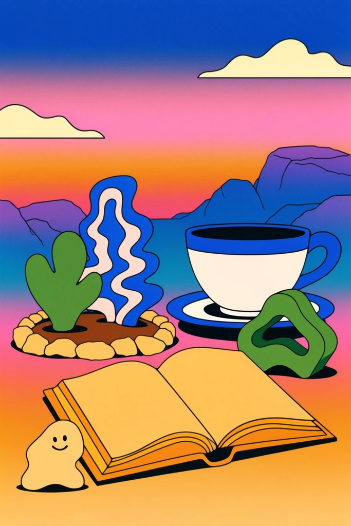 Surreal Retro Pop style AI image example 2