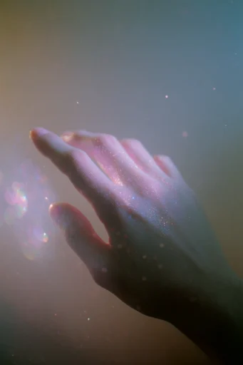 Luminous Ethereal Haze style reference image — floating dust motes