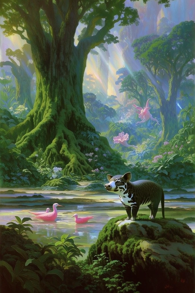 Enchanted Nocturnal Realism style AI image example 3