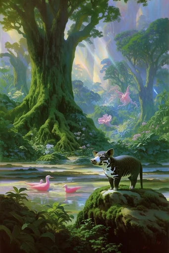 Enchanted Nocturnal Realism style AI image example 3