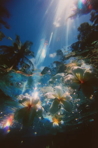 Luminous Abyssal Radiance style reference image — god rays