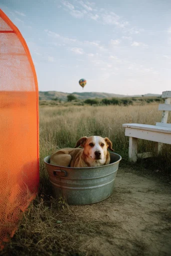 Surreal Pastoral Pop style reference image — direct sunlight