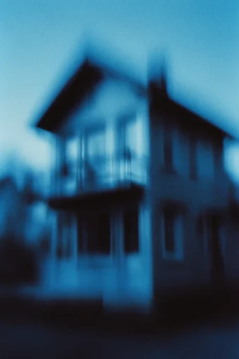 Spectral Indigo Motion style reference image — heavy film grain texture