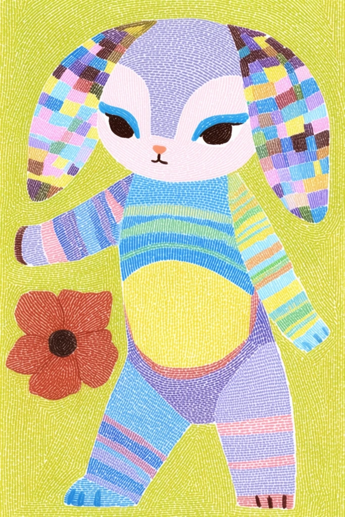 Vibrant Textured Narrative style AI image example 3