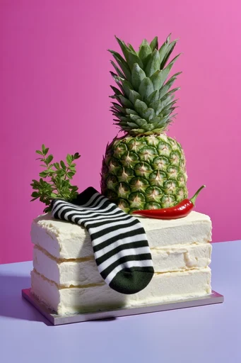Hyper-Saturated Surreal Pop style reference image — vivid color blocking