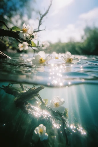 Luminous Aqueous Solitude style reference image — ethereal bokeh