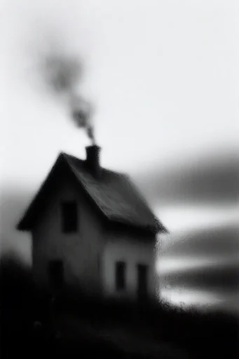 Ethereal Monochrome Noir style AI image example 4
