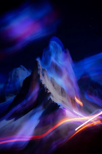 Kinetic Spectral Luminescence style reference image — long exposure photography