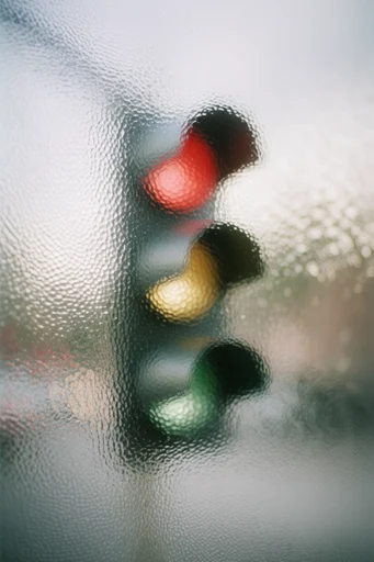 Refractive Glass Abstraction style reference image — fluted glass overlay