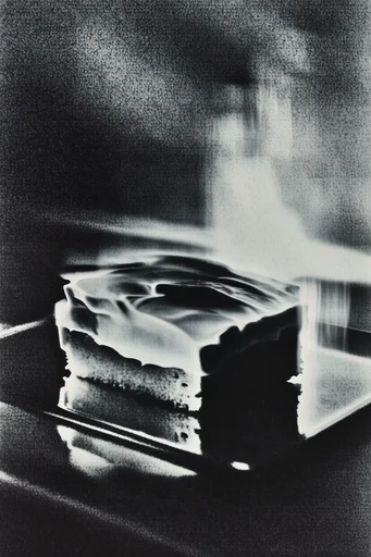 Monochrome Glitch Noir style reference image — motion blur