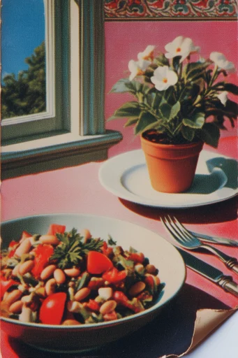 Technicolor Retro Surrealism style reference image — saturated technicolor palette
