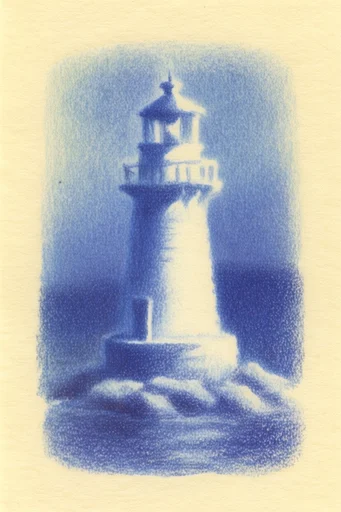 Monochromatic Cobalt Surrealism style reference image — dramatic chiaroscuro lighting